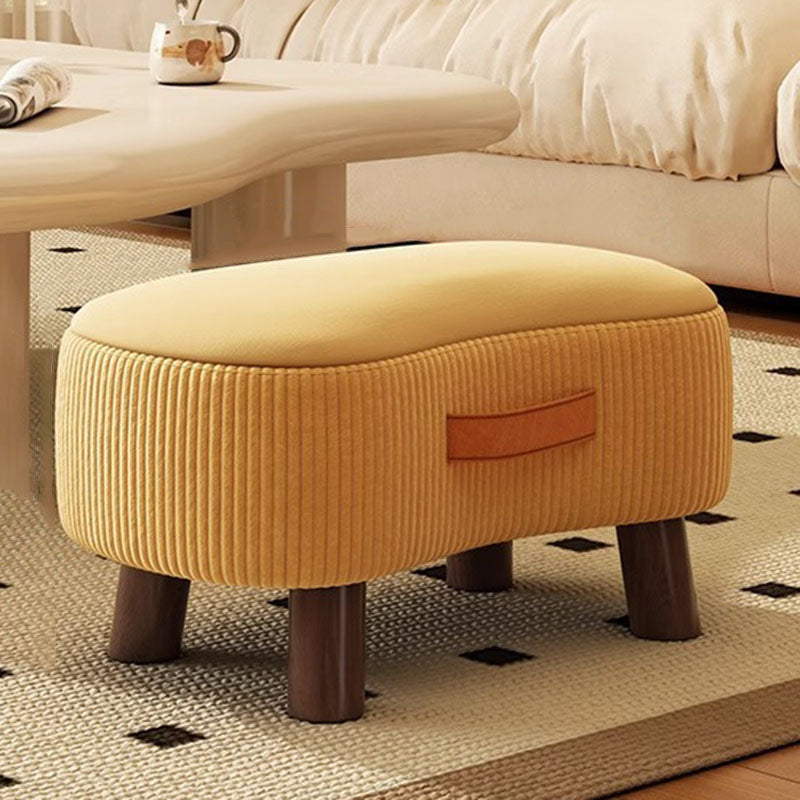 Lumendat Contemporary Scandinavian Tech Fabric Solid Wood Soap-Shaped Cylinder Low Stool For Living Room Lumendat