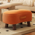 Lumendat Contemporary Scandinavian Tech Fabric Solid Wood Soap-Shaped Cylinder Low Stool For Living Room Lumendat