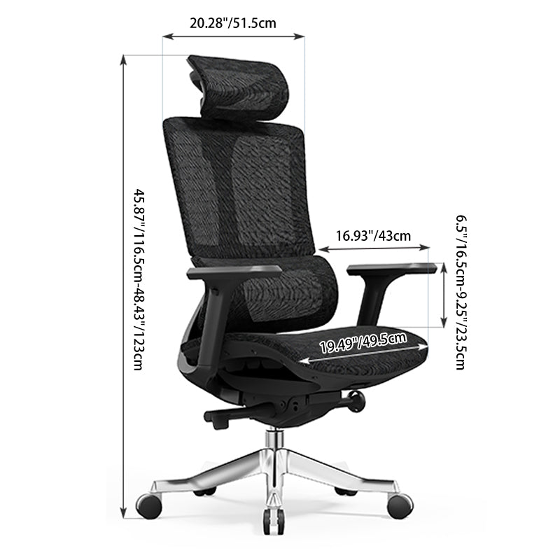 Modern Minimalist Ergonomic High Back Mesh Executive Desk Chair - Multi-Function Tilt 3D Armrests Office Chair For Home Office Lumendat
