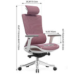 Modern Minimalist Breathable Mesh Ergonomic Desk Chair - Adjustable Lumbar Support Headrest Office Chair For Home Office Lumendat