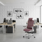 Modern Minimalist Breathable Mesh Ergonomic Desk Chair - Adjustable Lumbar Support Headrest Office Chair For Home Office Lumendat