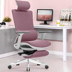 Modern Minimalist Breathable Mesh Ergonomic Desk Chair - Adjustable Lumbar Support Headrest Office Chair For Home Office Lumendat