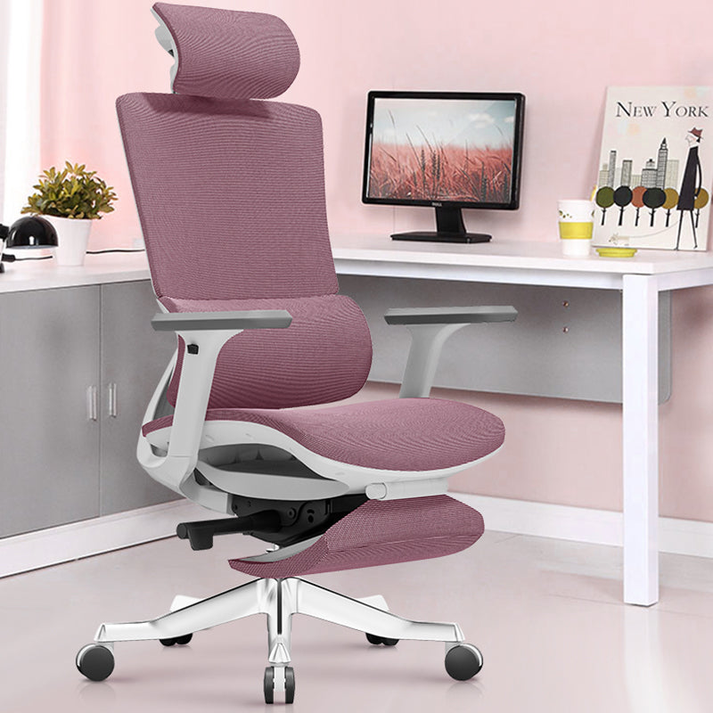 Modern Minimalist Breathable Mesh Ergonomic Desk Chair - Adjustable Lumbar Support Headrest Office Chair For Home Office Lumendat