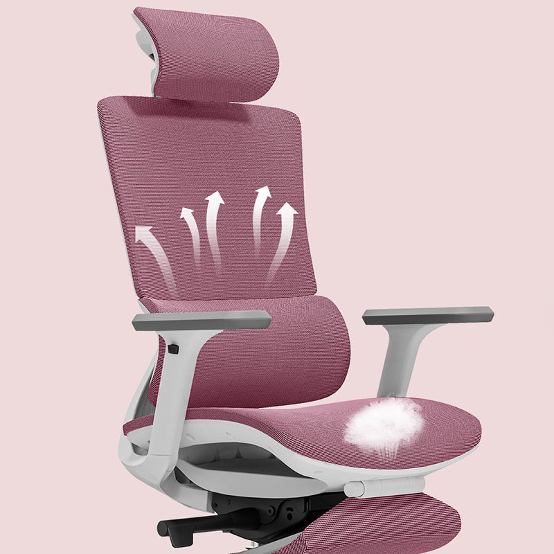 Modern Minimalist Breathable Mesh Ergonomic Desk Chair - Adjustable Lumbar Support Headrest Office Chair For Home Office Lumendat