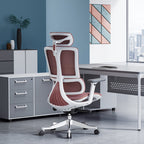 Modern Minimalist Breathable Mesh Ergonomic Desk Chair - Adjustable Lumbar Support Headrest Office Chair For Home Office Lumendat