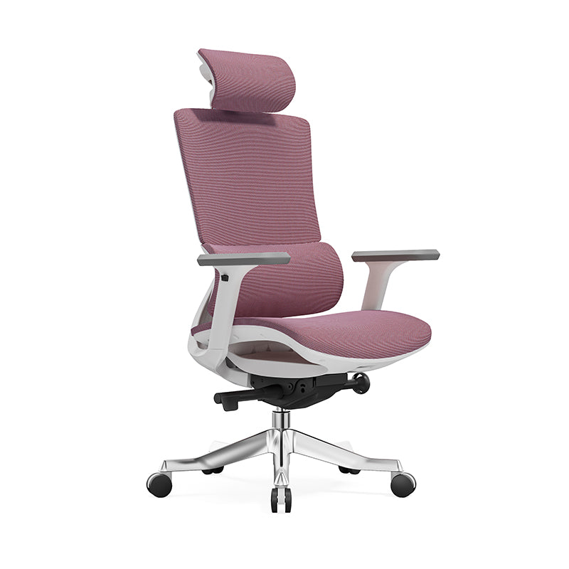 Modern Minimalist Breathable Mesh Ergonomic Desk Chair - Adjustable Lumbar Support Headrest Office Chair For Home Office Lumendat