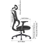 Modern Minimalist Durable High Back Desk Chair - Adjustable Headrest & Lumbar Support Office Chair For Home Office Lumendat