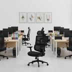 Modern Minimalist Durable High Back Desk Chair - Adjustable Headrest & Lumbar Support Office Chair For Home Office Lumendat