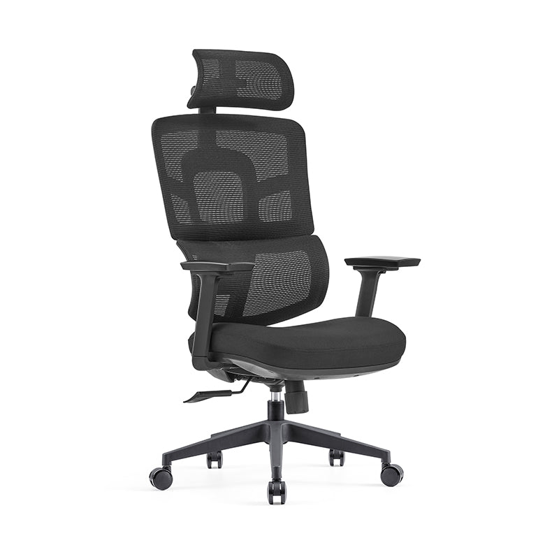 Modern Minimalist Durable High Back Desk Chair - Adjustable Headrest & Lumbar Support Office Chair For Home Office Lumendat
