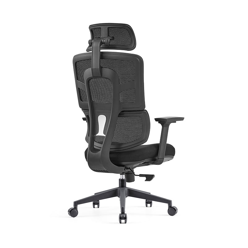 Modern Minimalist Durable High Back Desk Chair - Adjustable Headrest & Lumbar Support Office Chair For Home Office Lumendat