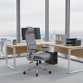 Modern Grey High Back Ergonomic Mesh Executive Office Chair - 3D Armrests Adjustable Headrest Desk Chair For Home Office Lumendat