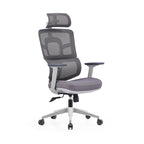 Modern Grey High Back Ergonomic Mesh Executive Office Chair - 3D Armrests Adjustable Headrest Desk Chair For Home Office Lumendat