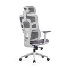Modern Grey High Back Ergonomic Mesh Executive Office Chair - 3D Armrests Adjustable Headrest Desk Chair For Home Office Lumendat