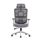 Modern Grey High Back Ergonomic Mesh Executive Office Chair - 3D Armrests Adjustable Headrest Desk Chair For Home Office Lumendat