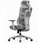 Modern Grey High Back Ergonomic Mesh Executive Office Chair - 3D Armrests Adjustable Headrest Desk Chair For Home Office Lumendat