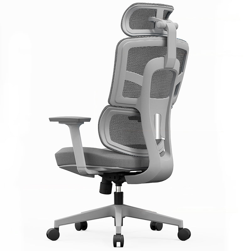 Modern Grey High Back Ergonomic Mesh Executive Office Chair - 3D Armrests Adjustable Headrest Desk Chair For Home Office Lumendat