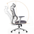 Modern Grey High Back Ergonomic Mesh Executive Office Chair - 3D Armrests Adjustable Headrest Desk Chair For Home Office Lumendat