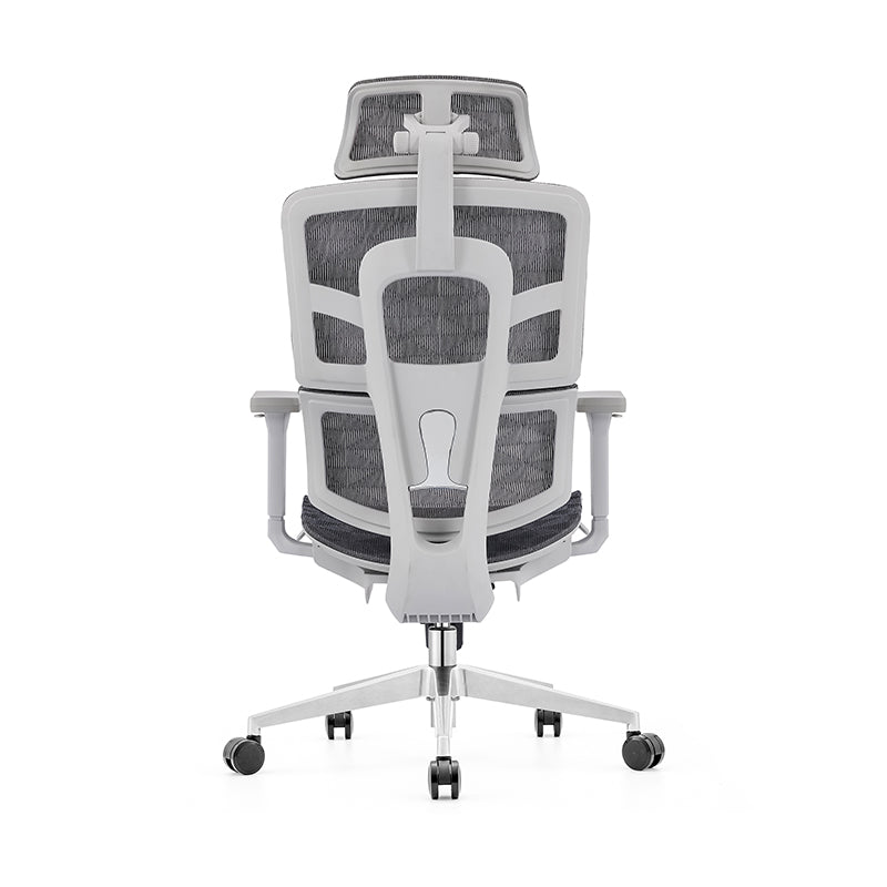 Modern Ergonomic High Back Mesh Grey Executive Office Chair - Adjustable 3D Armrests Lumbar Support Swivel Desk Chair For Home Office Lumendat