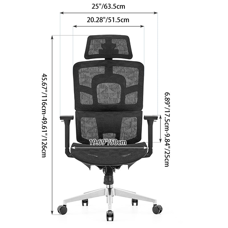 Modern Minimalist High Back Premium Ergonomic Office Chair - 3D Headrest Adjustable Lumbar Support Desk Chair For Home Office Lumendat