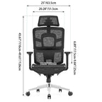 Modern Minimalist High Back Premium Ergonomic Office Chair - 3D Headrest Adjustable Lumbar Support Desk Chair For Home Office Lumendat