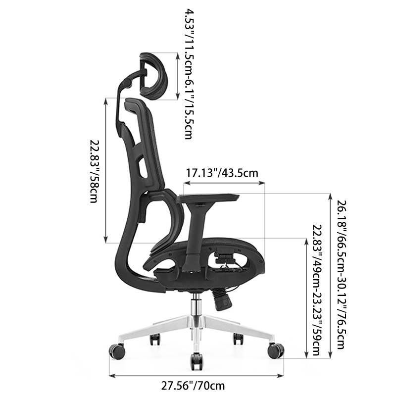 Modern Minimalist High Back Premium Ergonomic Office Chair - 3D Headrest Adjustable Lumbar Support Desk Chair For Home Office Lumendat