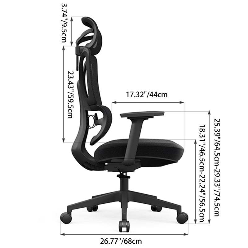 Modern Heavy Duty Ergonomic High Back Mesh Office Chair - SGS Certified Gas Lift 3D Armrests Desk Chair For Home Office Lumendat