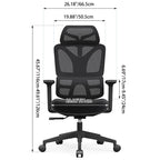 Modern Heavy Duty Ergonomic High Back Mesh Office Chair - SGS Certified Gas Lift 3D Armrests Desk Chair For Home Office Lumendat