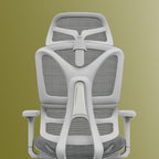Modern Grey Ergonomic High Back Mesh Office Chair - Adjustable Headrest Lumbar Support Desk Chair For Home Office Lumendat