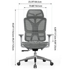 Modern Breathable Ergonomic High Back Durable Mesh Desk Chair - Adjustable Lumbar Support 3D Armrests Office Chair For Home Office Lumendat