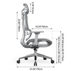 Modern Breathable Ergonomic High Back Durable Mesh Desk Chair - Adjustable Lumbar Support 3D Armrests Office Chair For Home Office Lumendat