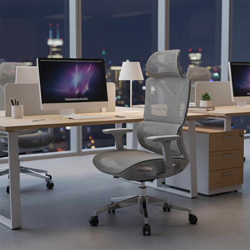 Modern Breathable Ergonomic High Back Durable Mesh Desk Chair - Adjustable Lumbar Support 3D Armrests Office Chair For Home Office Lumendat