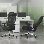 Modern Minimalist High Back Executive Breathable Mesh Ergonomic Office Chair - Adjustable Headrest Lumbar Support Desk Chair For Home Office Lumendat