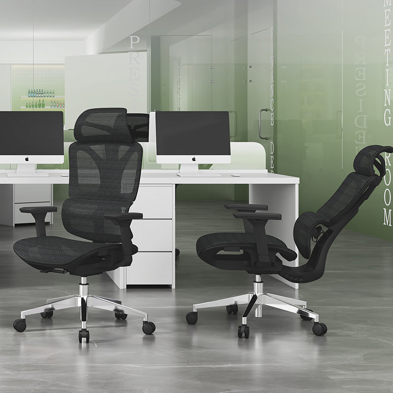 Modern Minimalist High Back Executive Breathable Mesh Ergonomic Office Chair - Adjustable Headrest Lumbar Support Desk Chair For Home Office Lumendat
