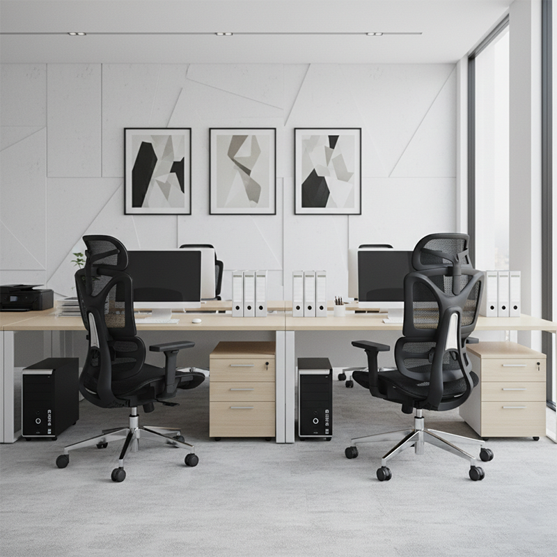 Modern Minimalist High Back Executive Breathable Mesh Ergonomic Office Chair - Adjustable Headrest Lumbar Support Desk Chair For Home Office Lumendat