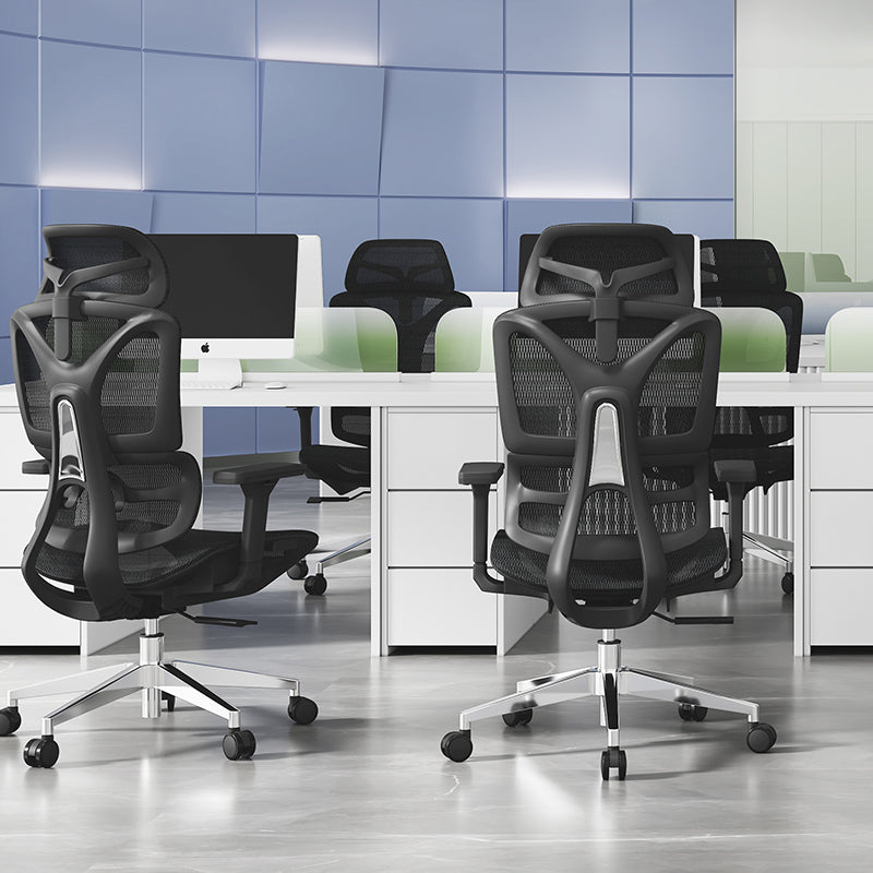 Modern Minimalist High Back Executive Breathable Mesh Ergonomic Office Chair - Adjustable Headrest Lumbar Support Desk Chair For Home Office Lumendat