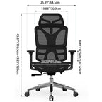 Modern Minimalist High Back Executive Breathable Mesh Ergonomic Office Chair - Adjustable Headrest Lumbar Support Desk Chair For Home Office Lumendat