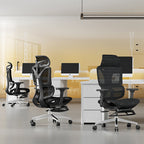 Modern Minimalist High Back Executive Breathable Mesh Ergonomic Office Chair - Adjustable Headrest Lumbar Support Desk Chair For Home Office Lumendat
