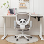 Lumendat Contemporary Creative Kids Square Panda Mesh Fabric PP Hardware Desk Chair Backrest Armrest For Home Office Lumendat