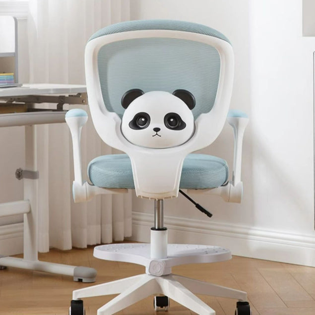 Lumendat Contemporary Creative Kids Square Panda Mesh Fabric PP Hardware Desk Chair Backrest Armrest For Home Office Lumendat