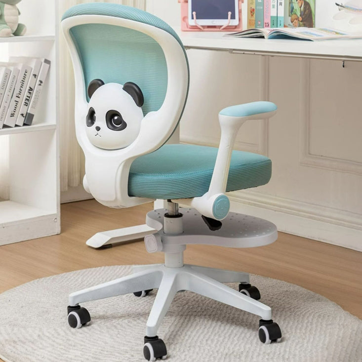 Lumendat Contemporary Creative Kids Square Panda Mesh Fabric PP Hardware Desk Chair Backrest Armrest For Home Office Lumendat