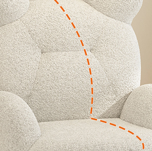 Lumendat Contemporary Creative Kids Bear Lamb Cashmere Accent Chair Backrest Armrest For Living Room Lumendat