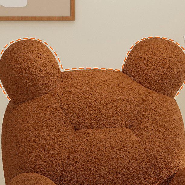 Lumendat Contemporary Creative Kids Bear Lamb Cashmere Accent Chair Backrest Armrest For Living Room Lumendat
