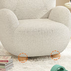 Lumendat Contemporary Creative Kids Bear Lamb Cashmere Accent Chair Backrest Armrest For Living Room Lumendat