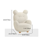 Lumendat Contemporary Creative Kids Bear Lamb Cashmere Accent Chair Backrest Armrest For Living Room Lumendat