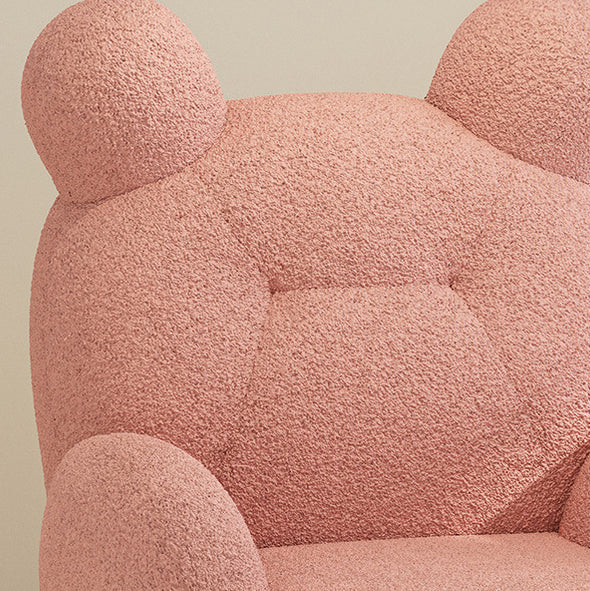 Lumendat Contemporary Creative Kids Bear Lamb Cashmere Accent Chair Backrest Armrest For Living Room Lumendat