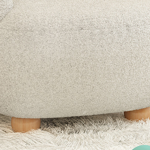 Lumendat Contemporary Creative Kids Bear Lamb Cashmere Accent Chair Backrest Armrest For Living Room Lumendat
