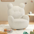 Lumendat Contemporary Creative Kids Bear Lamb Cashmere Accent Chair Backrest Armrest For Living Room Lumendat