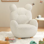 Lumendat Contemporary Creative Kids Bear Lamb Cashmere Accent Chair Backrest Armrest For Living Room Lumendat
