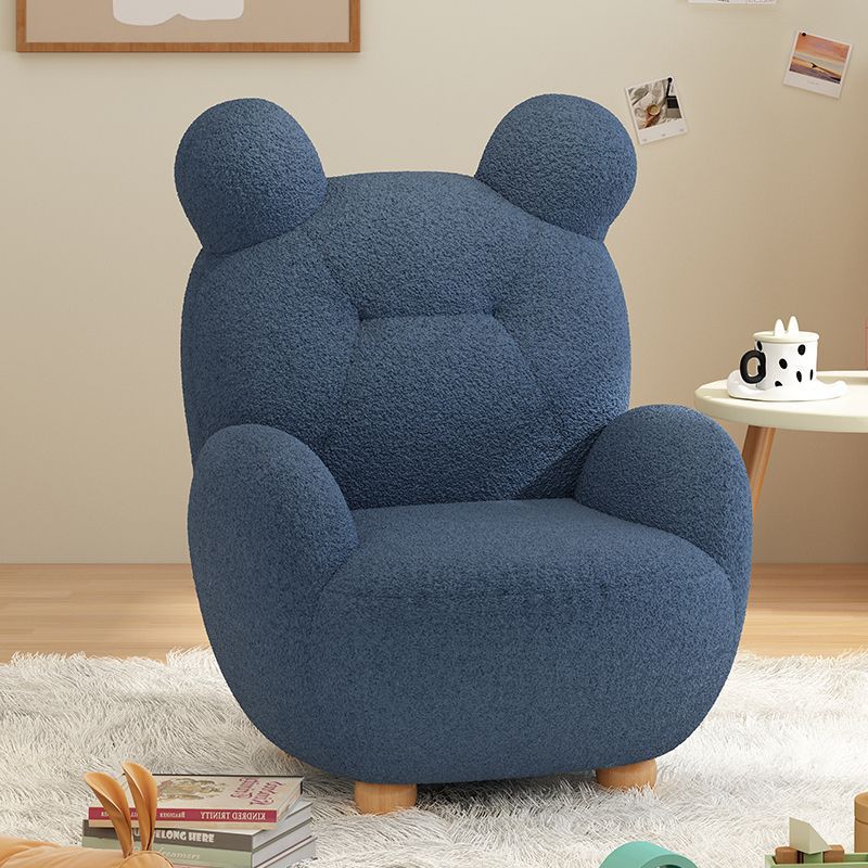 Lumendat Contemporary Creative Kids Bear Lamb Cashmere Accent Chair Backrest Armrest For Living Room Lumendat