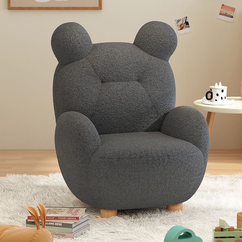 Lumendat Contemporary Creative Kids Bear Lamb Cashmere Accent Chair Backrest Armrest For Living Room Lumendat